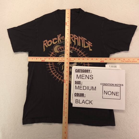 Rock on the Range Band Short Sleeve Graphic Crew Neck T Shirt Mens Size M Black - Picture 5 of 9